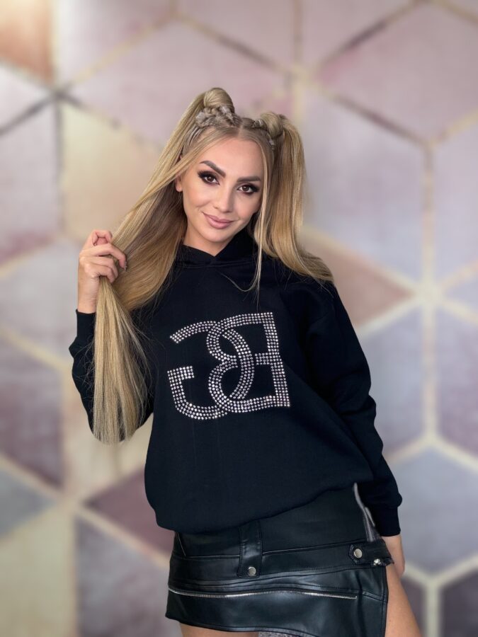 Piekna-i-Moda-Bluza-dresowa-Brandenburg-6-czarna.jpeg Bluza damska BRANDENBURG DIAMOND czarna - obrazek 1