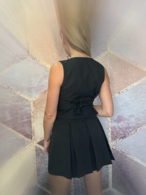 Kamizelka materiałowa suit czarna - obrazek 2