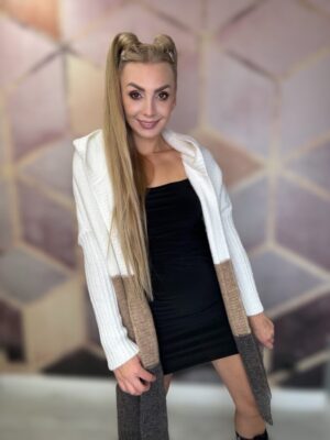 Kardigan trzykolorowy - obrazek 4