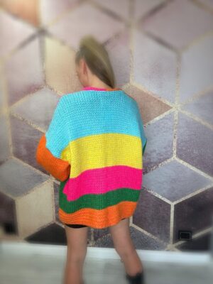 Kardigan trzy żywe kolory - obrazek 4