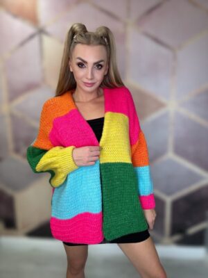 Kardigan trzy żywe kolory