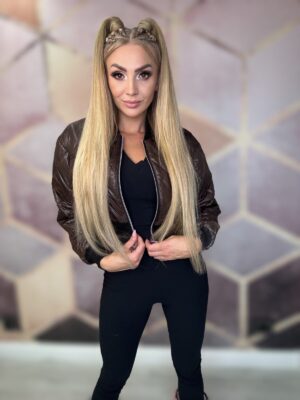 Bomberka pikowana czekoladowa MILLAGRO - obrazek 2