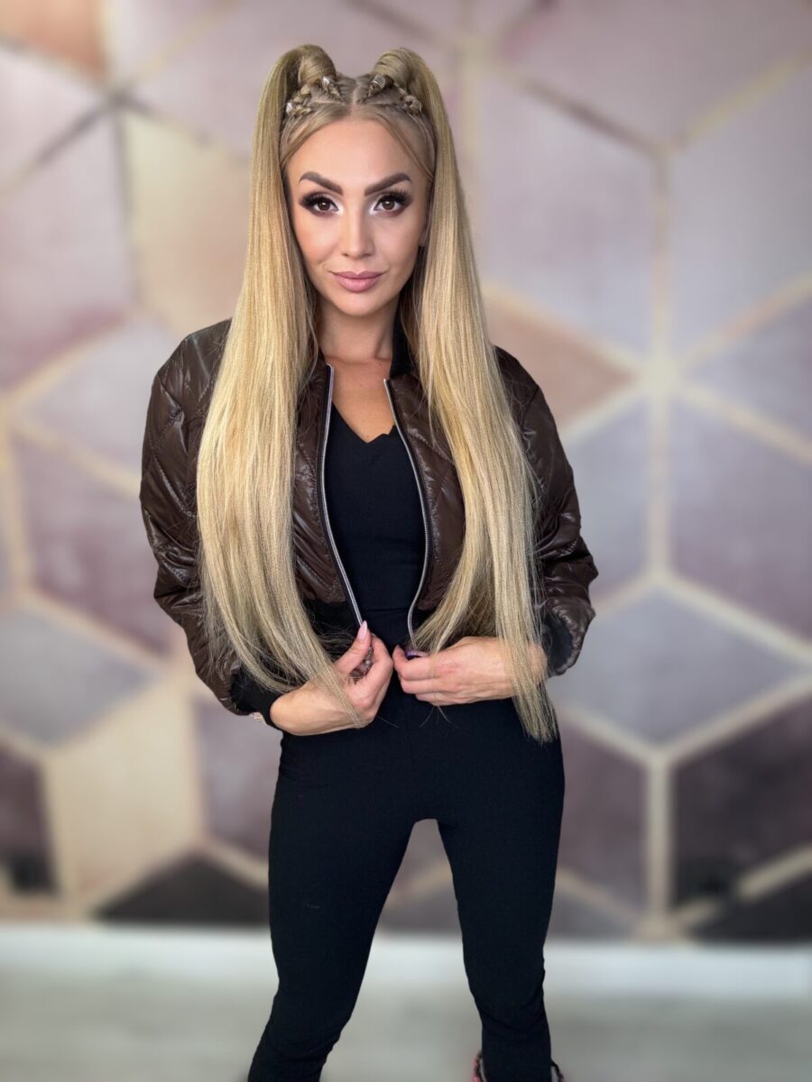 Bomberka pikowana czekoladowa MILLAGRO - obrazek 2