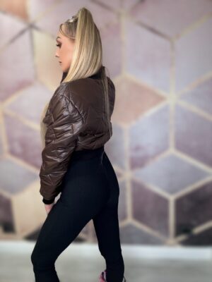 Bomberka pikowana czekoladowa MILLAGRO - obrazek 3