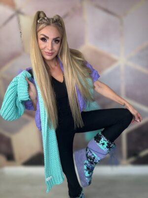 Kamizelka pikowana gofer fioletowa BASTET - obrazek 5