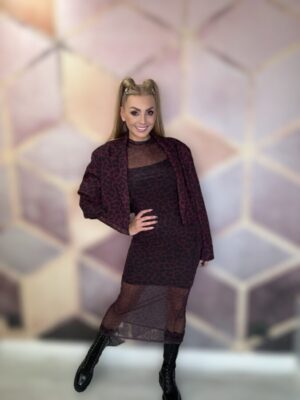 Marynarka krótka pantera bordo - obrazek 2