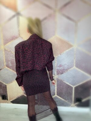 Marynarka krótka pantera bordo - obrazek 6