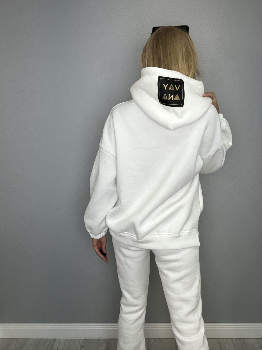 Ocieplony komplet dresowy biały VAYANA - obrazek 7