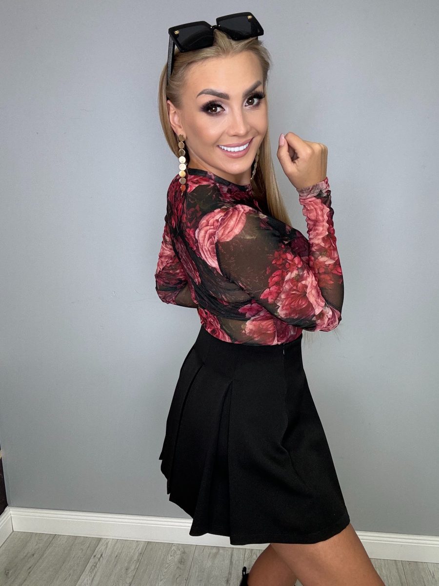 Siatka kwiaty bordo - obrazek 3