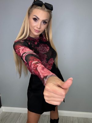 Siatka kwiaty bordo - obrazek 4