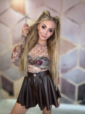 Body przezroczyste siatka wzór kwiatowy