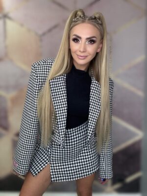 Marynarka pepitka PREMIUM LA MILLA - obrazek 4