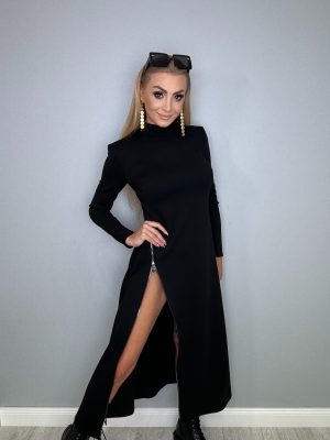 Sukienka maxi Zip czarna