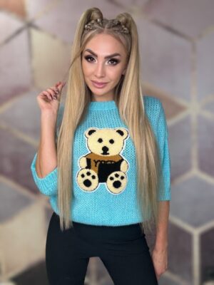 Sweter z misiem różne kolory - obrazek 2