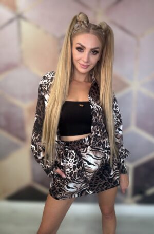 Komplet Dolly koszula + spódniczko spodenki pantera typu cargo - obrazek 3