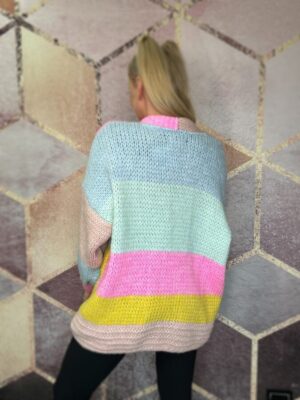 Kardigan oversize Chloe Baby róż-puder róż - obrazek 3