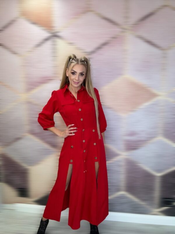 image00031.jpeg Unikatowa sukienka z wycięciami czerwona - obrazek 1