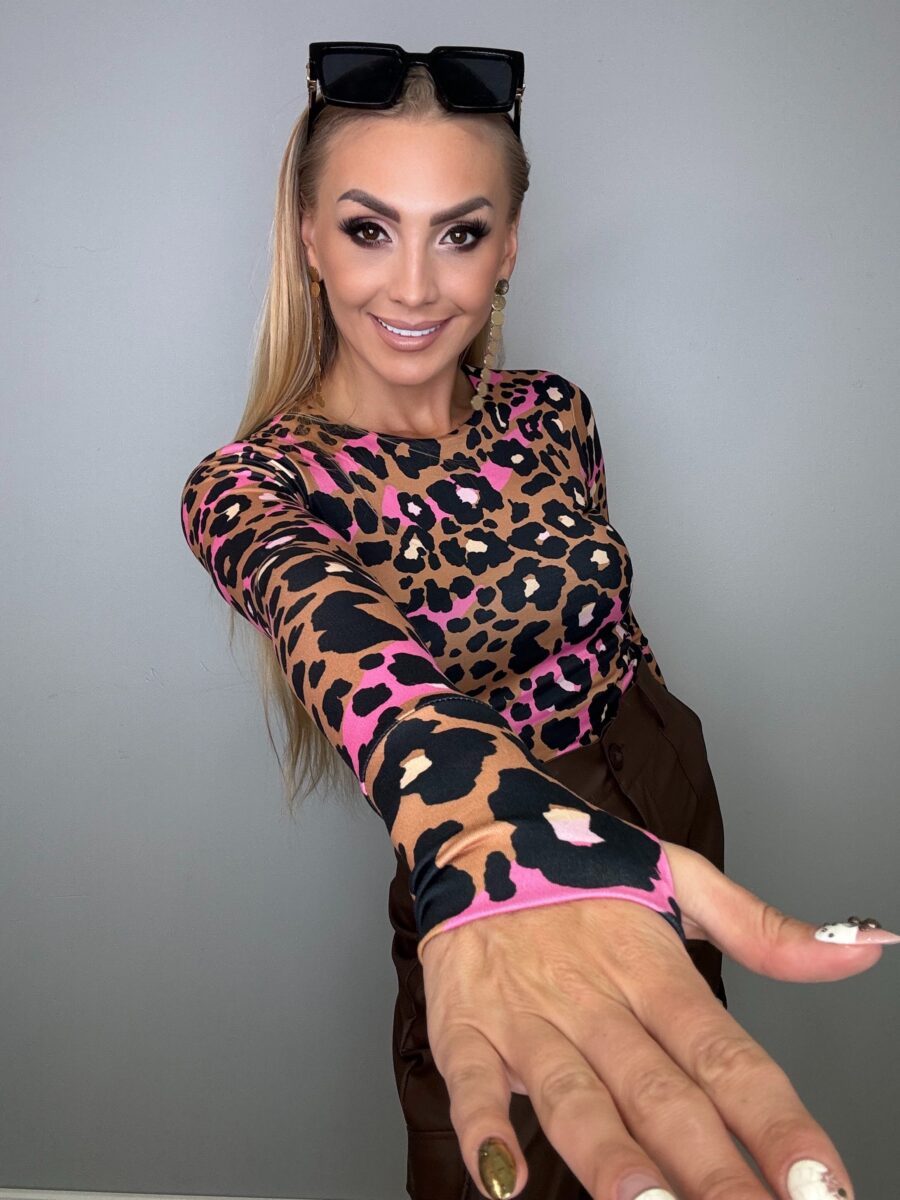 Bluzka w princie geparda - obrazek 1