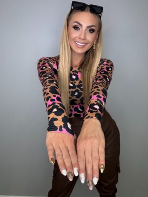 Bluzka w princie geparda - obrazek 4