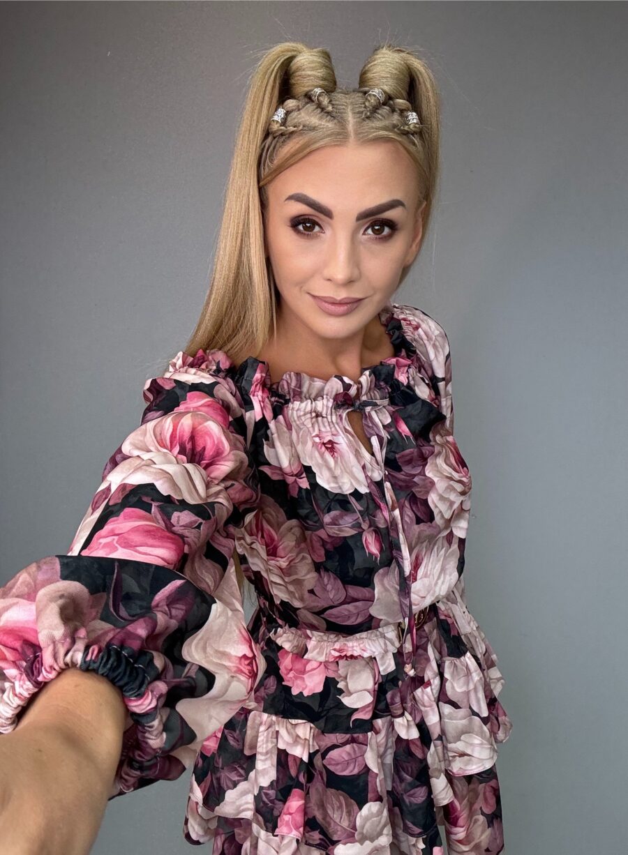 Kombinezon Rodos Vasari kwiaty beżowe 1 - obrazek 2