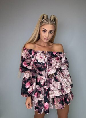 Kombinezon Rodos Vasari kwiaty beżowe 1 - obrazek 3