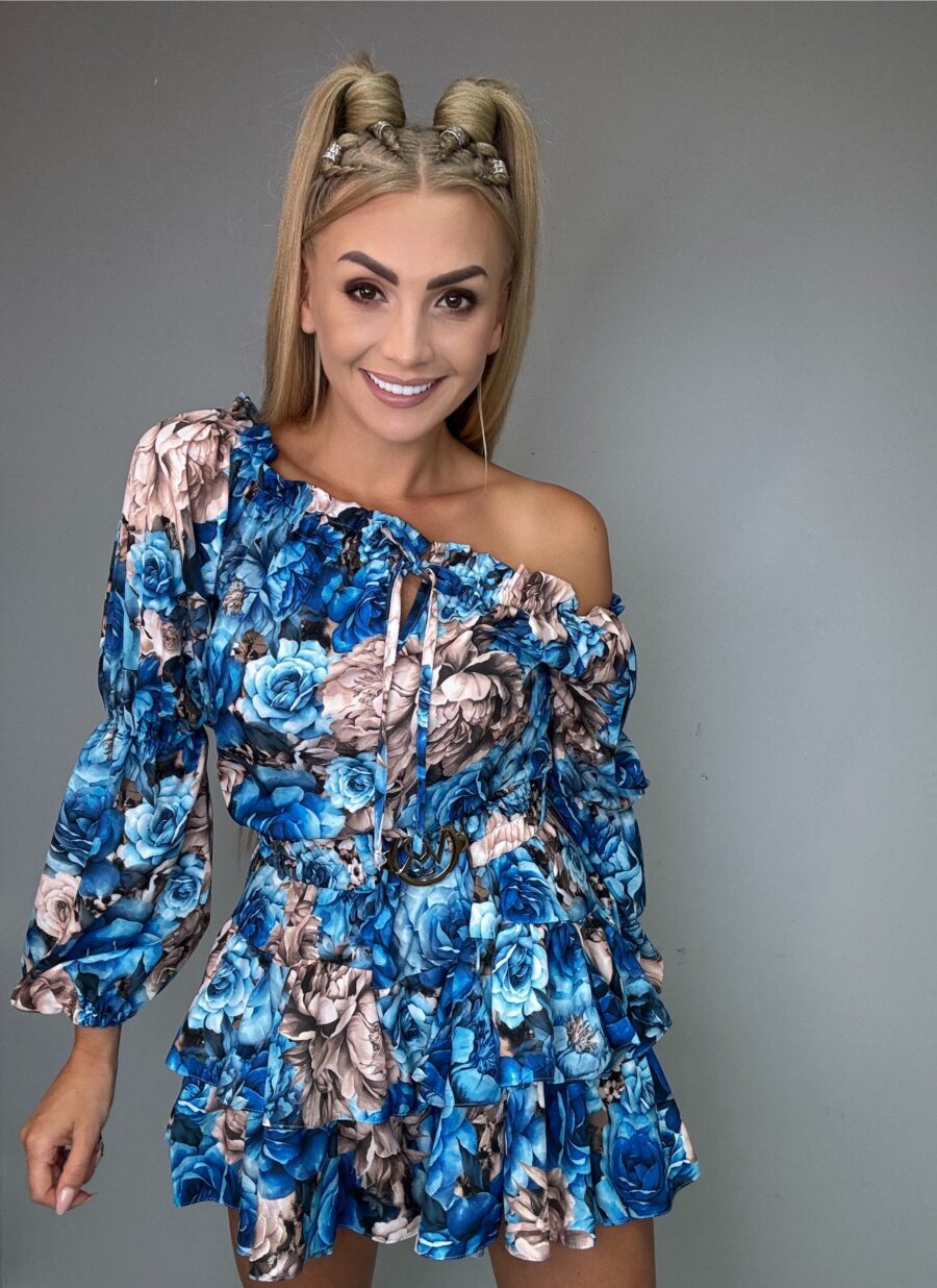 Kombinezon Rodos Vasari kwiaty niebieskie - obrazek 2