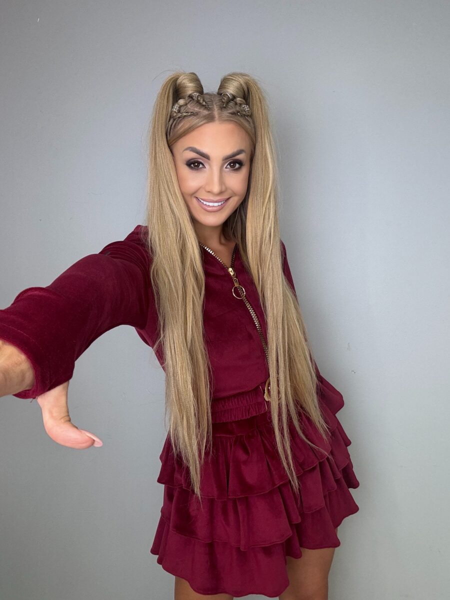 Kombinezon Sukienka Luna Bordo - obrazek 5