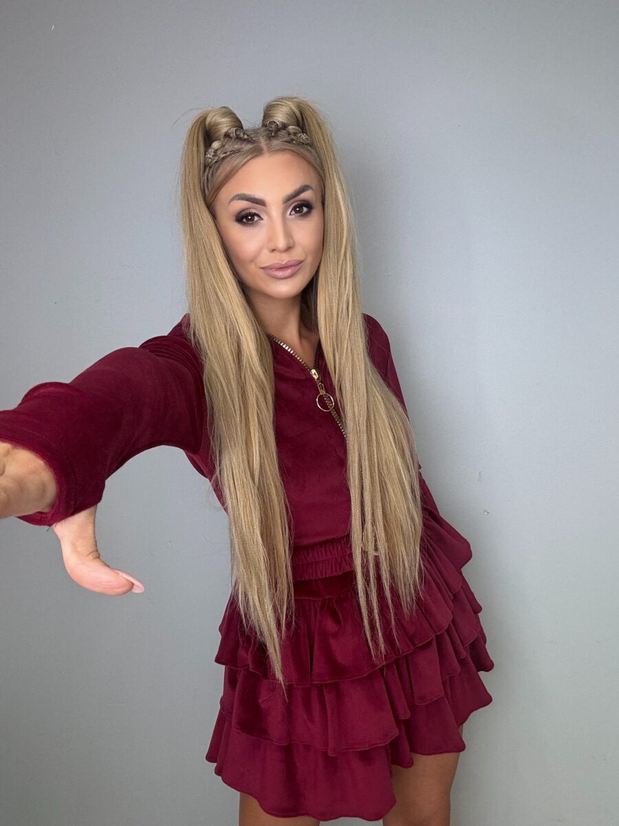 Kombinezon Sukienka Luna Bordo - obrazek 4