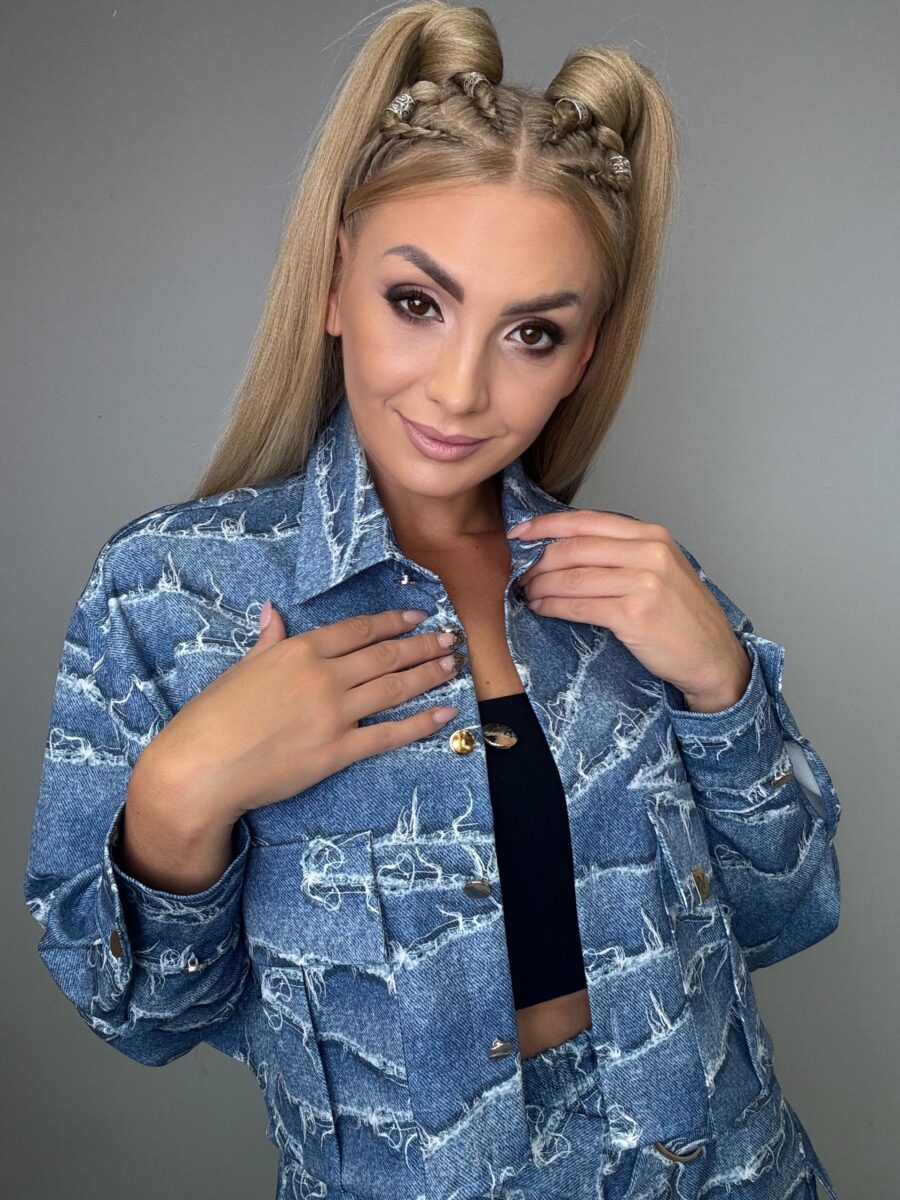 Komplet Dolly VASARI a'la szarpany jeans - obrazek 5