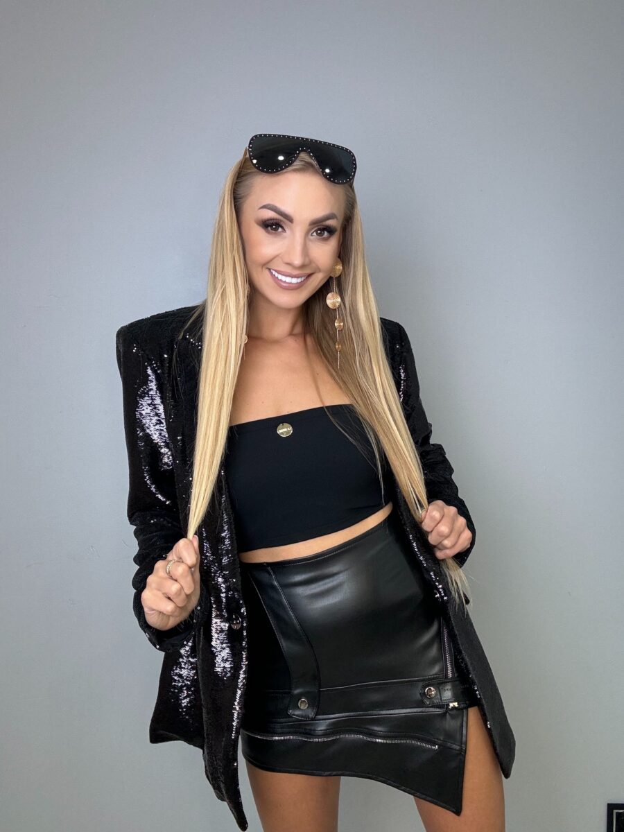 Marynarka cekinowa czarna Przepiękny błysk - obrazek 2