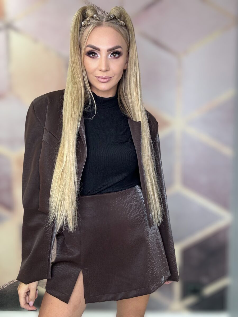 Marynarka z eko skóry wzór wężowy Marynarka z eko skóry wzór wężowy - obrazek 1