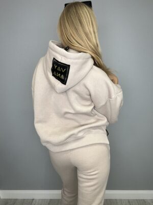 Ocieplony komplet dresowy beżowy VAYANA - obrazek 3