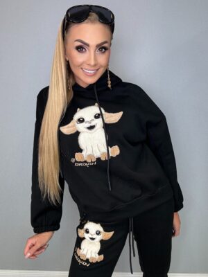 Ocieplony komplet dresowy czarny VAYANA