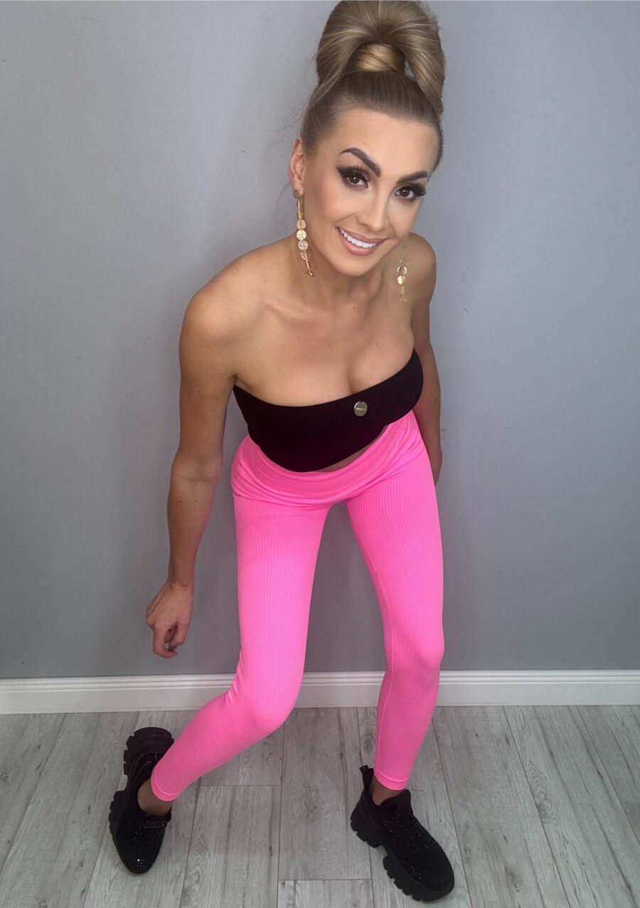 Legginsy Neonowy Róż - obrazek 3