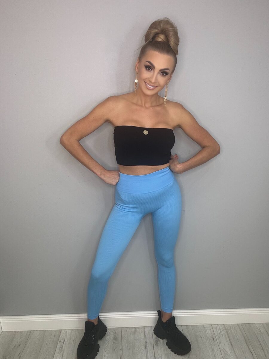 Leginsy baby blue Niebieski - obrazek 4