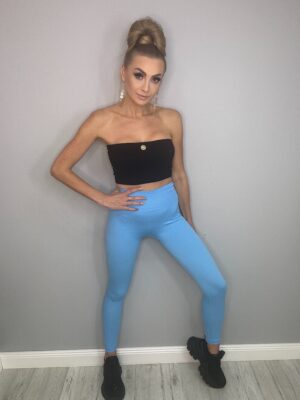 Leginsy baby blue Niebieski - obrazek 3