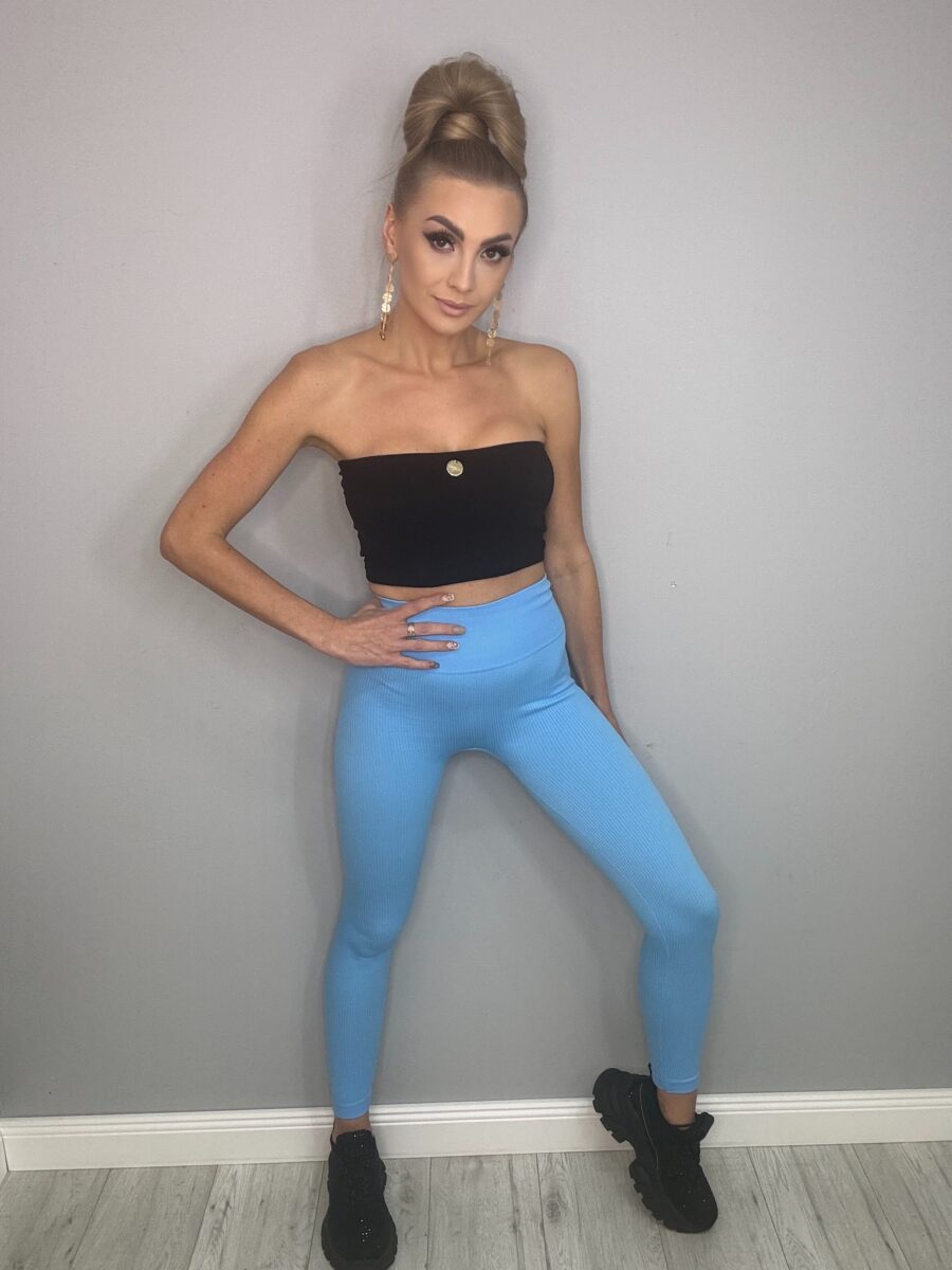Leginsy baby blue Niebieski - obrazek 3