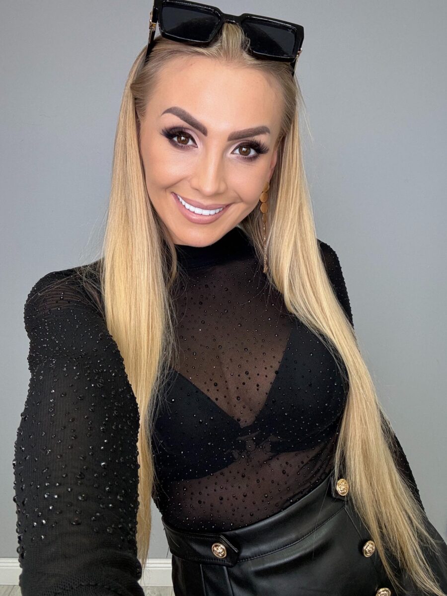 Body siatka cyrkoniowe kolor czarny PREMIUM - obrazek 6