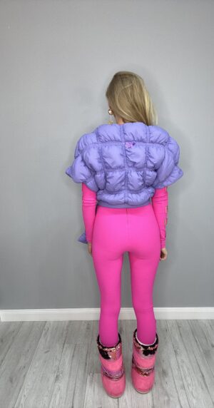 Kamizelka pikowana BASTET a'la szal Fioletowa - obrazek 6