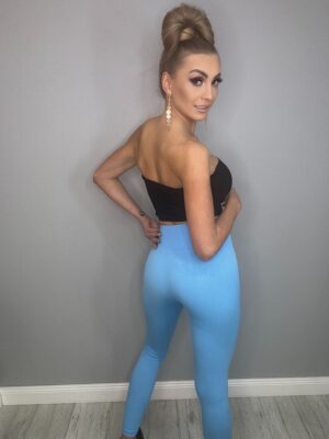 Leginsy baby blue Niebieski