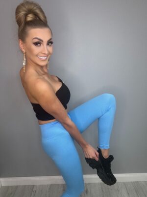 Leginsy baby blue Niebieski - obrazek 7