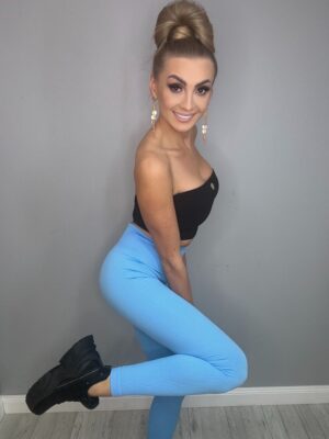 Leginsy baby blue Niebieski - obrazek 6