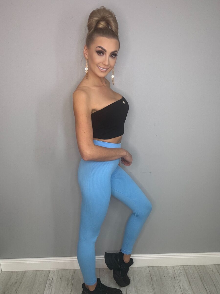 Leginsy baby blue Niebieski - obrazek 5