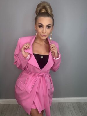 Komplet Marynarka i spódniczka pliska BABY RÓŻ LA MILLA - obrazek 5