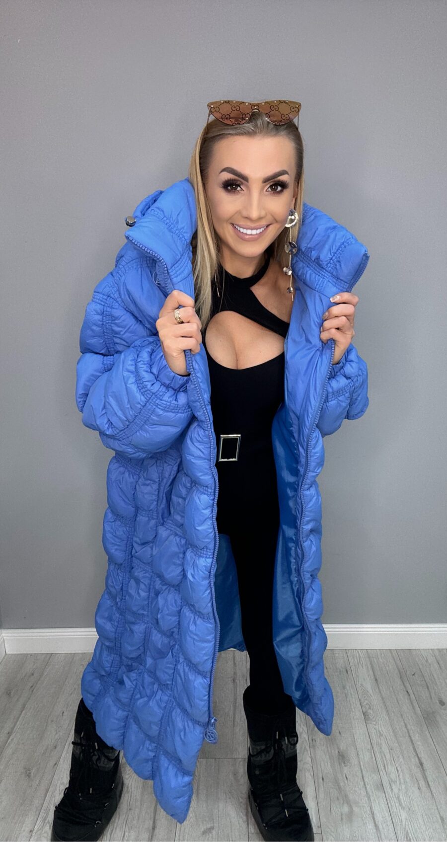 Płaszcz pikowany BASTET niebieski PREMIUM - obrazek 5