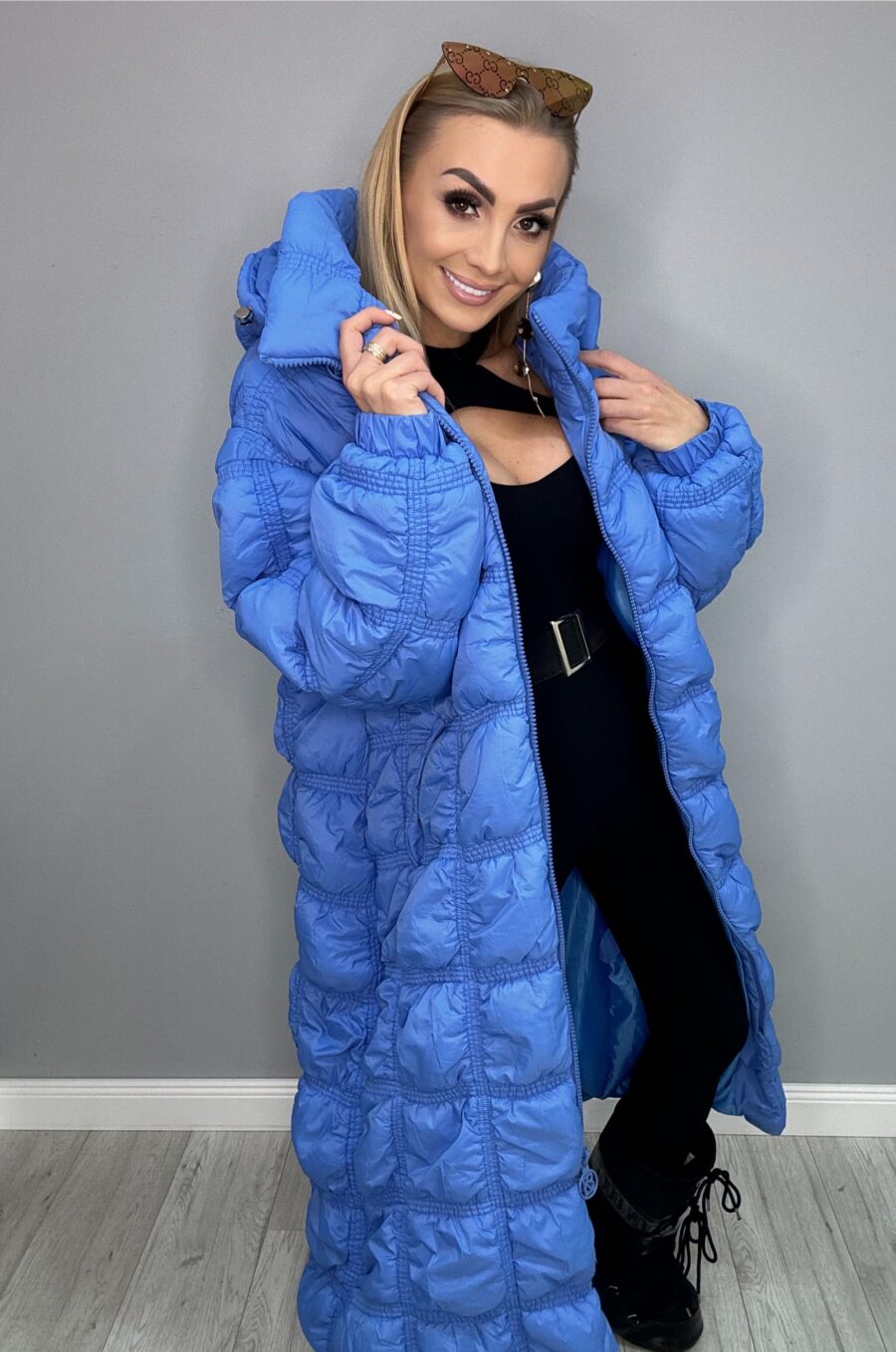 Piękna i Moda Płaszcz pikowany BASTET niebieski 3 Płaszcz pikowany BASTET niebieski PREMIUM - obrazek 1