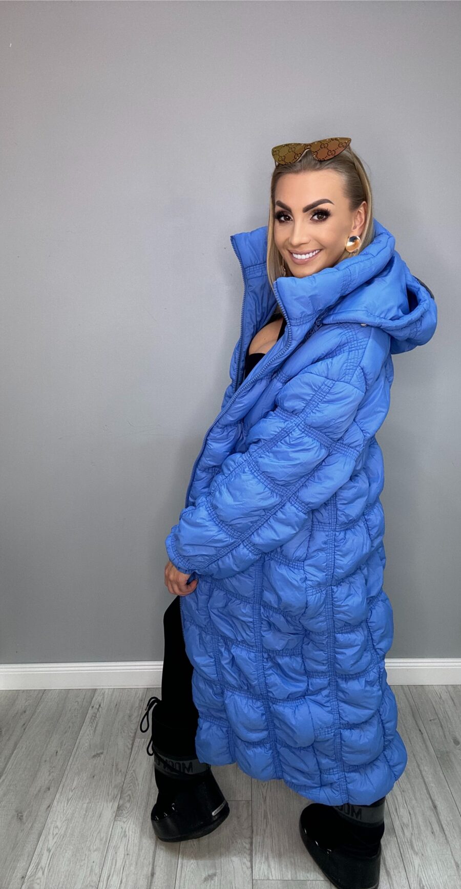 Płaszcz pikowany BASTET niebieski PREMIUM - obrazek 3