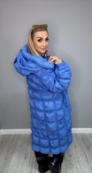 Płaszcz pikowany BASTET niebieski PREMIUM - obrazek 4