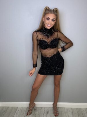 Sukienka Czarny Blask Luksusu