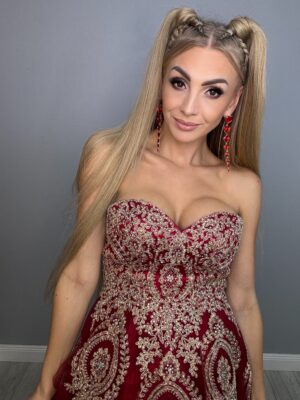 Bajkowa Suknia Księżniczki Czerwona - obrazek 8